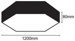 Plafonieră LED/120W/230V 4000K d. 120 cm
