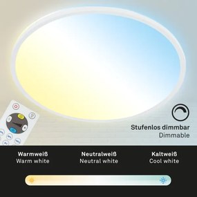 Plafonieră LED dimabilă SLIM LED/22W/230V 2700-6500K Briloner 7080-016 + telecomandă