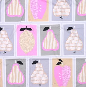 Lenjerie de pat din microfibră gri FRUITS Dimensiune lenjerie de pat: 2 buc 80 x 80 cm | 200 x 200 cm