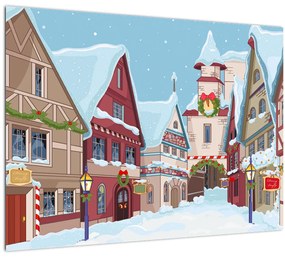 Tablou - Stradă de iarnă (70x50 cm)