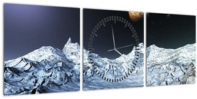 Tablou cu sat (cu ceas) (90x30 cm)