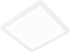 Lampă de plafon alb 30 cm incl. LED reglabil în 3 trepte IP44 - Steve