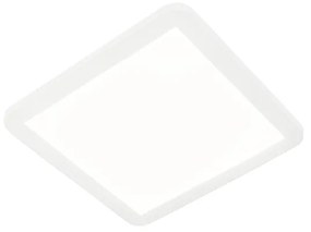 Plafoniera albă 30 cm cu LED inclus reglabil în 3 trepte IP44 - Steve
