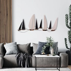 Decorațiune de perete din metal 117x52 cm Ocean – Wallity