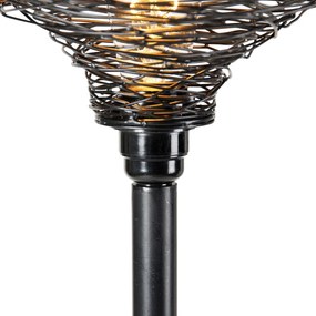 Lampa de podea design neagra 26 cm - Sarella