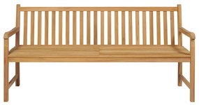 Banca de gradina, perna alb crem, 175 cm, lemn masiv de tec Crem, 175 cm