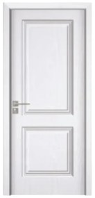 Usa Interior din MDF Novo Doors ND09 LUX PREMIUM, Cadru din Lemn Masiv, KIT COMPLET, Toc Reglabil de 10 CM INCLUS, Plinta pe Ambele Parti (Culoare: