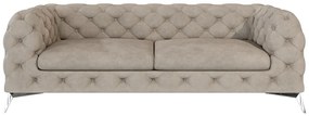 Canapea grej cu tapițerie din catifea 225 cm Chelsea – Ropez