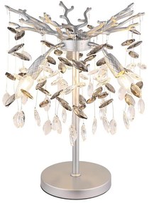 Globo 64138TS - Lampă de masă QUEENA 3xE14/40W/230V argintie