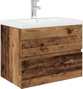 vidaXL Dulap pentru chiuvetă cu chiuvetă încorporată și robinet