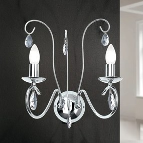 Aplica perete stil clasic cu cristale K9 Alessia WA 2-1093/2 chrom OR