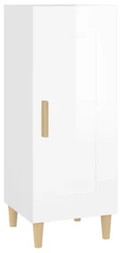812417 vidaXL Servantă, alb extralucios, 34,5x34x90 cm, lemn compozit