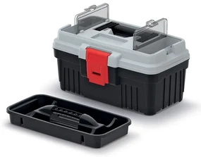 Cutie pentru scule 29,6 x 17,8 x 15,3 cm, cu organizatoare, gri