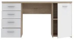 Birou ARENO alb/stejar sonoma