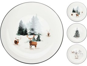 Farfurie întinsă din porțelan Winter Deer , 27 x 2,6 cm