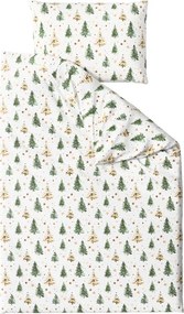 Lenjerie de pat din bumbac CHRISTMAS FOREST colorat Dimensiune lenjerie de pat: 70 x 90 cm | 140 x 200 cm