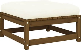 vidaXL Taburet de grădină cu pernă, maro miere, lemn masiv de pin