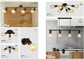 Lustra aplicata design vintage cu 3 spoturi directionabile Dance