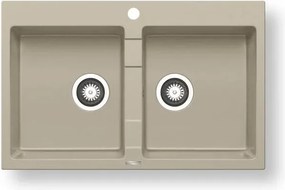 Pyramis 70053101 - Chiuvetă de bucătărie SPARTA 78x50 cm granit/bej