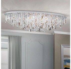 Plafonieră de cristal Orion CRYSTALRIVER 21xG9/40W/230V crom lucios