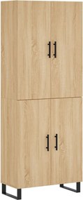 vidaXL Dulap înalt, stejar sonoma, 69,5x34x180 cm, lemn compozit