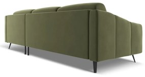 Colțar verde cu tapițerie din catifea (cu colț pe partea dreaptă) Nalu – Makamii