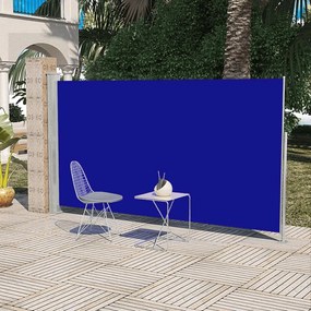 vidaXL Panou separator glisant pentru terasă 160 x 300 cm, albastru