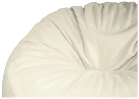 Fotoliu bean bag crem cu tapițerie din țesătură bouclé Om 135 – SLOWDOWN