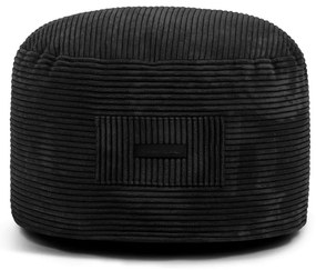 Taburet negru cu tapițerie din catifea reiată Om 60 – SLOWDOWN