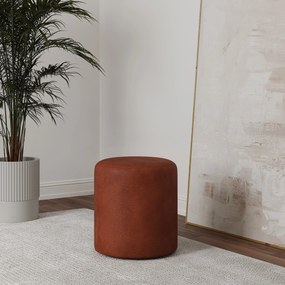 Taburet Tapitat Mali, Caramel, Stofa, L 41 x l 41 x H 45 cm