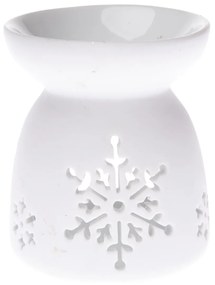 Aroma-lampă din ceramică Snowlet alb,7,7 x 9 cm