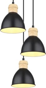 Lustră pe cablu WIHO 3xE27/40W/230V Globo 54018-3HS