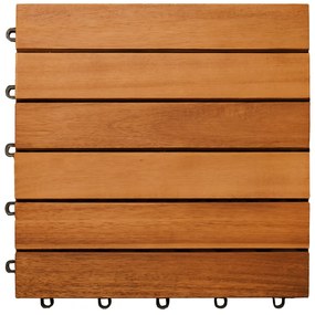 Deuba Gresie din lemn - set 11 piese, 30×30 cm