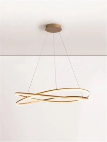 Lustra LED CCT moderna cu telecomanda OPEHLIA auriu