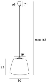 Lustră pe cablu MAXLIGHT P0582 POT 1xE27/15W/230V d. 30 cm bej