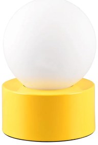 Veioză galbenă cu abajur din sticlă (înălțime 17 cm) Countess – Reality