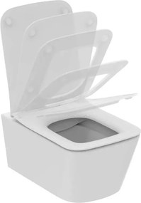 Set vas WC suspendat Ideal Standard Atelier Blend Cube alb si capac softclose