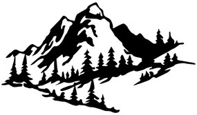 Decorațiune de perete 40x70 cm metal munți