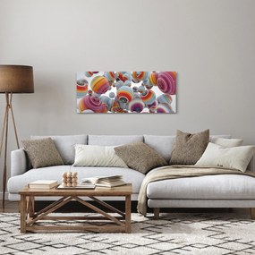 Tablou cu bile pictate (120x50 cm)