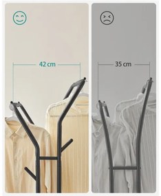 Cuier mobil de podea LINEA, negru