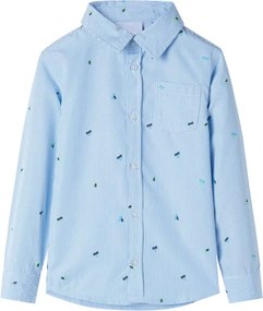 vidaXL Cămașă pentru copii, albastru deschis, 92