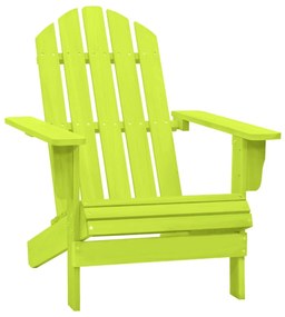 vidaXL Scaun de grădină Adirondack, verde, lemn masiv de brad