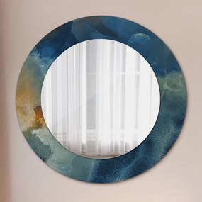 Oglinda rotunda imprimata Marmură onyx