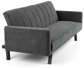 Canapea extensibila Armando velvet gri – H78 cm