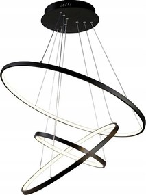 Lustră LED suspendată pe cablu LED/90W/230V Ø 80 cm, neagră