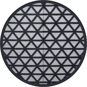 vidaXL Covor de exterior, ARAKIL negru, Ø200 cm, PP