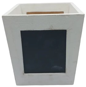 Cos decorativ ANTIQUE, Alb, 12x13cm