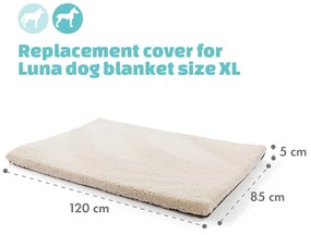 Luna, husă de rezervă, ​​culcuș pentru câine, lavabil, antiderapant, respirabil, dimensiunea XL (120 × 5 × 85 cm)