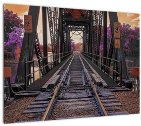 Tablou  cu pod de cale ferată (70x50 cm), în 40 de alte dimensiuni noi