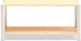 Etajeră crem/în culoare naturală deschisă cu aspect de lemn de stejar 126x59x43 cm Bona – Teulat